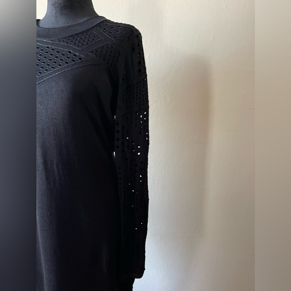 NWT Milly Fractured Pointelle dress, w/ back zip, 65% rayon, 35% nylon, Size Lg - Picture 2 of 11